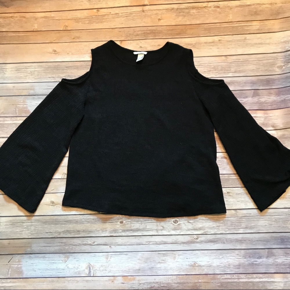 💚H&M Cold Shoulder Ribbed Knit Top - Picture 4 of 7